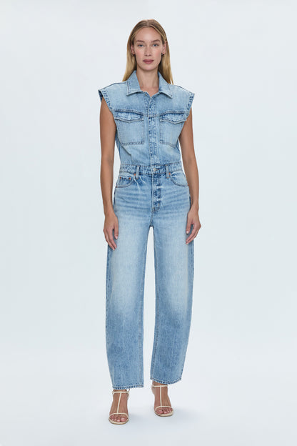 Ace Sleeveless Barrel Leg Jumpsuit - Rally