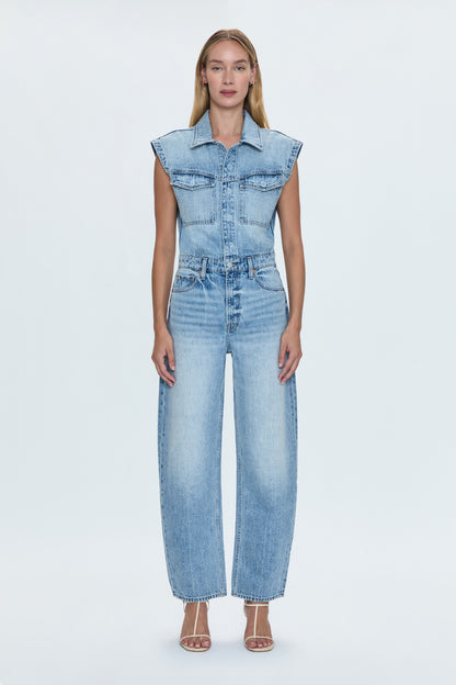Ace Sleeveless Barrel Leg Jumpsuit - Rally