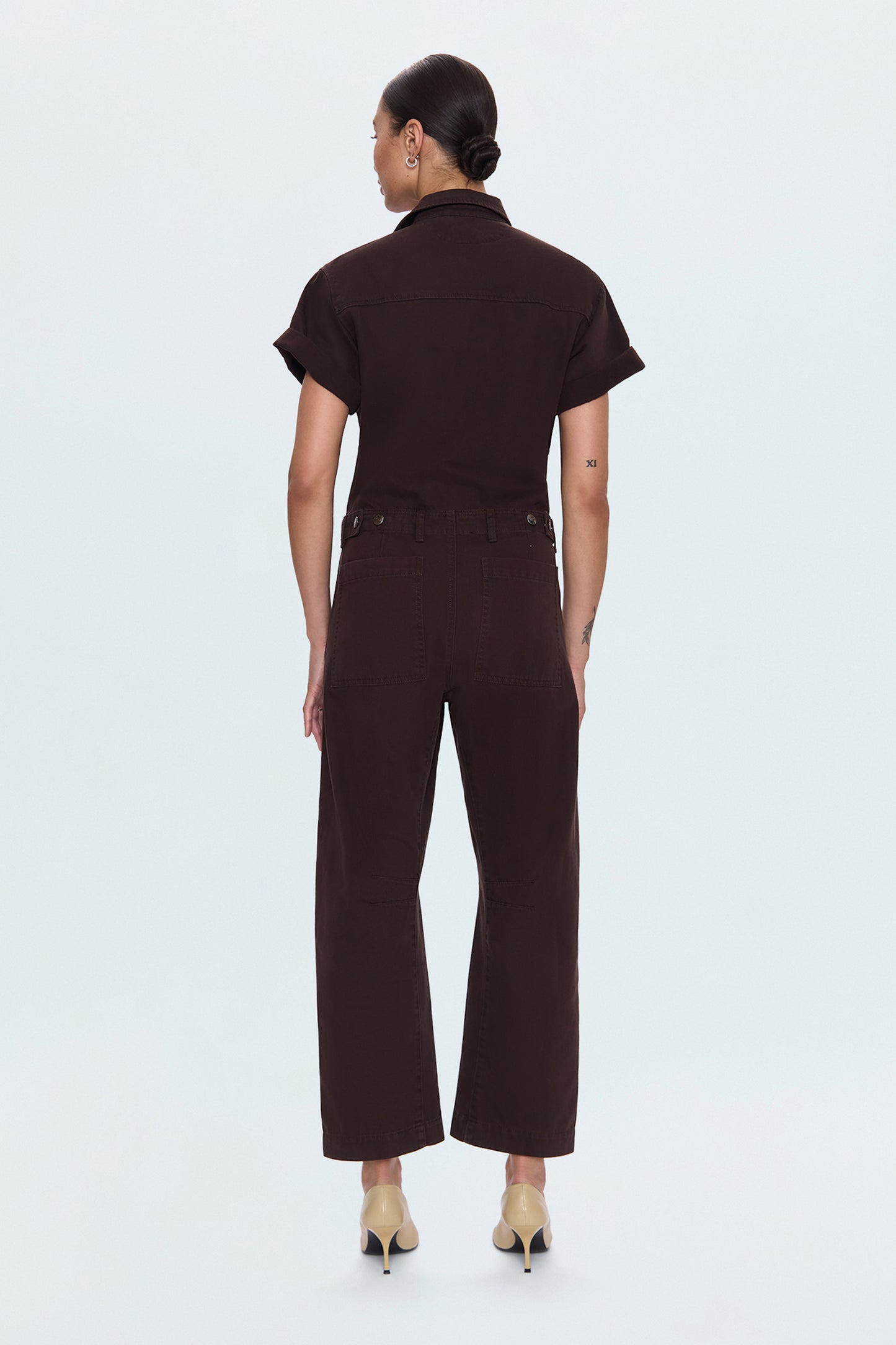 Cruz Barrel Leg Jumpsuit- Mocha