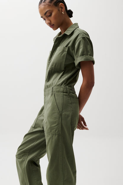 Cruz Short Sleeve Barrel Leg Jumpsuit – Meadow