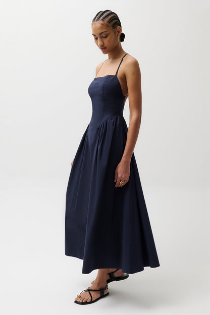 Sadee Open Back Dress - Navy Ship