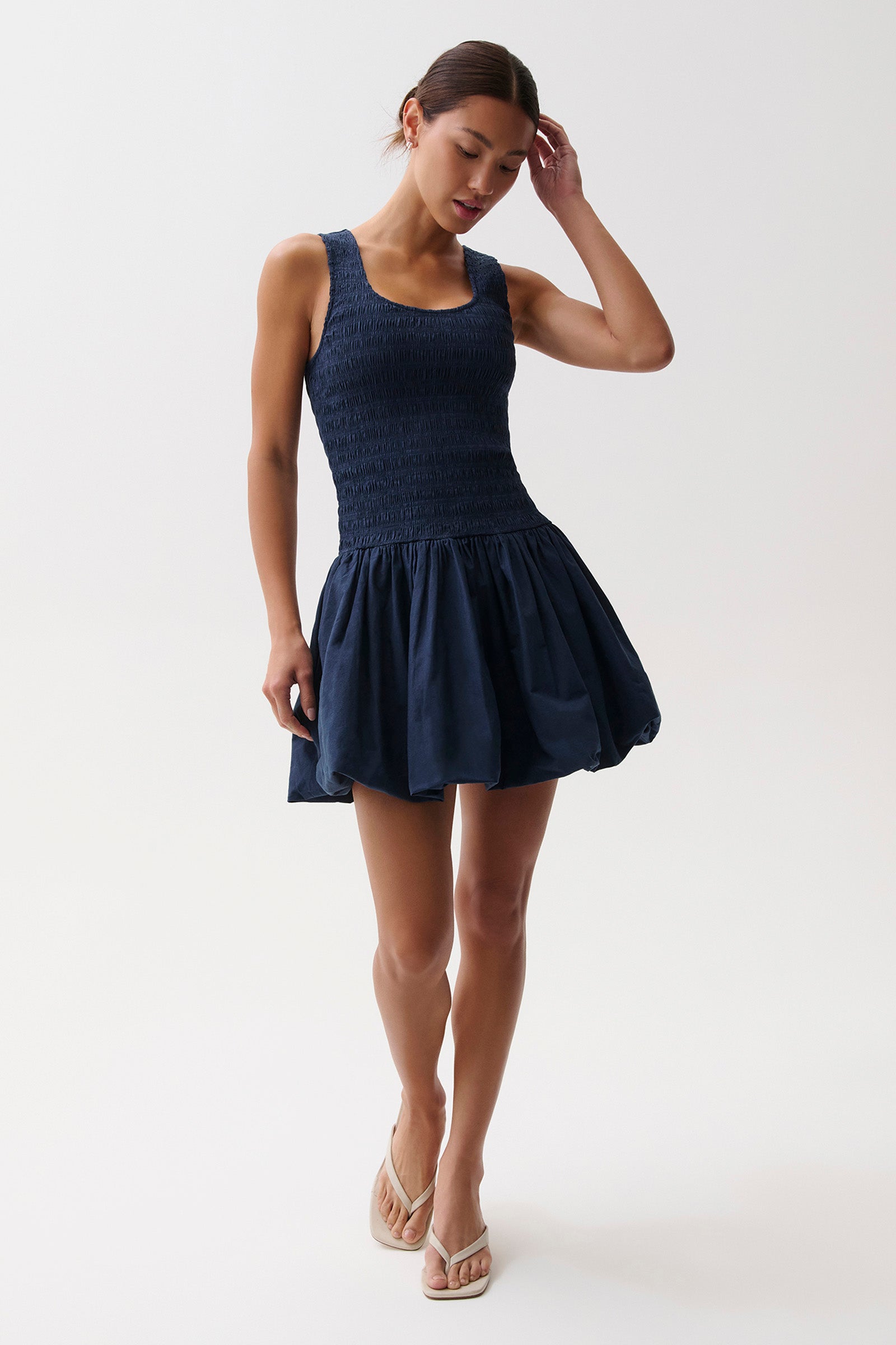 Ilona Bubble Hem Dress Peacoat