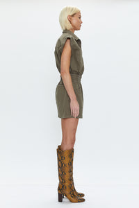 Rosie Mini Dress - Dark Olive