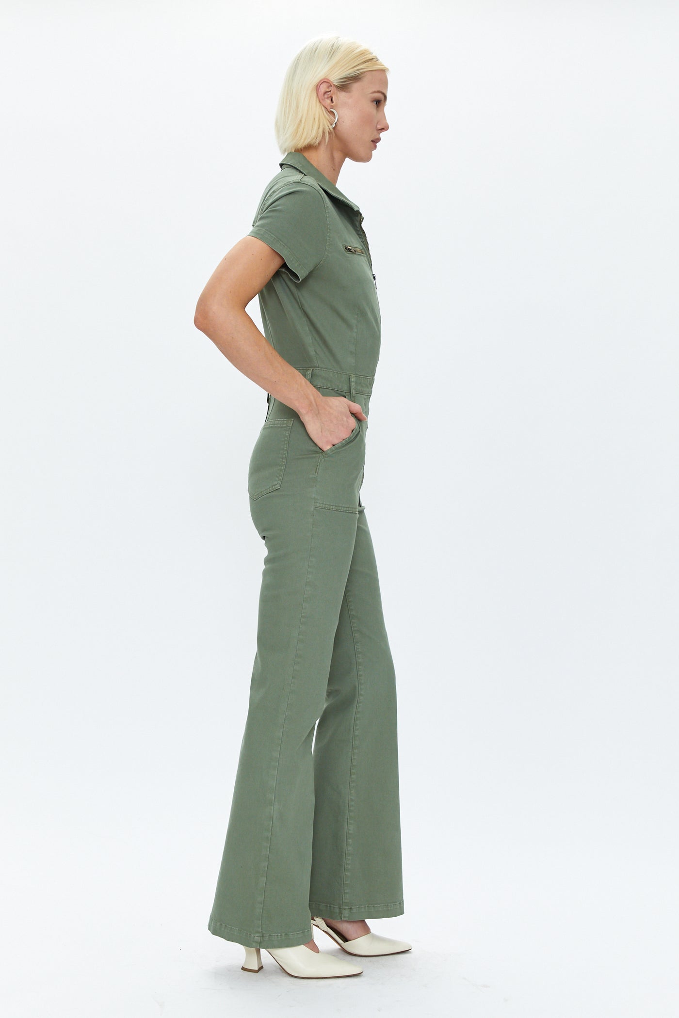 Sage Utility Jumpsuit (Cropped)