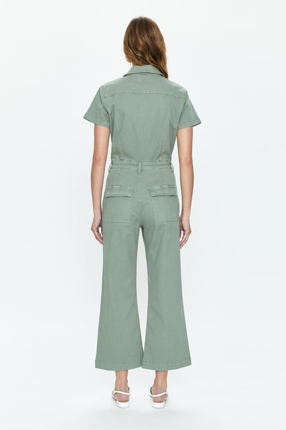 Makenna Utility Wide Leg Jumpsuit - Calvary Olive