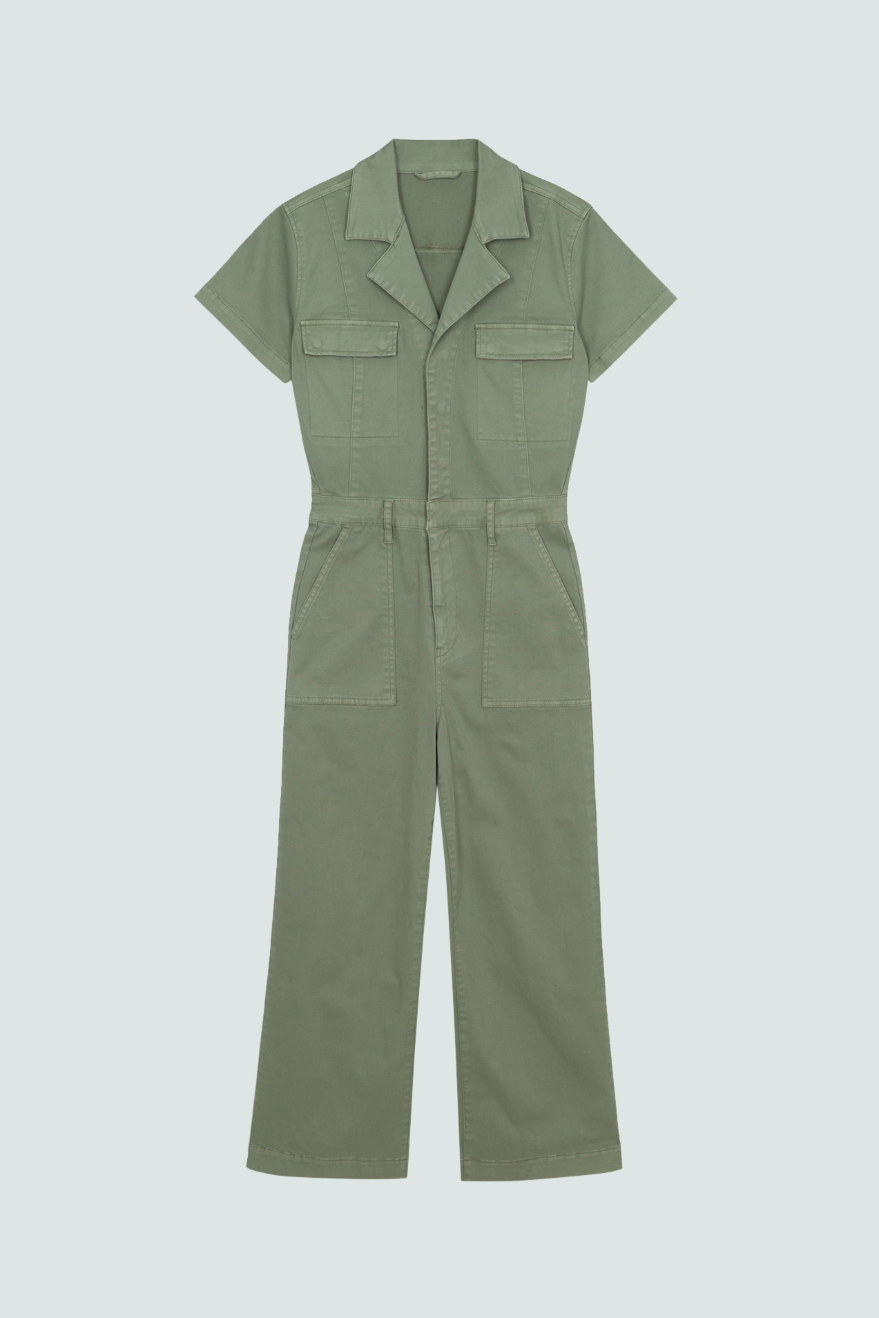 Makenna Utility Wide Leg Jumpsuit - Calvary Olive