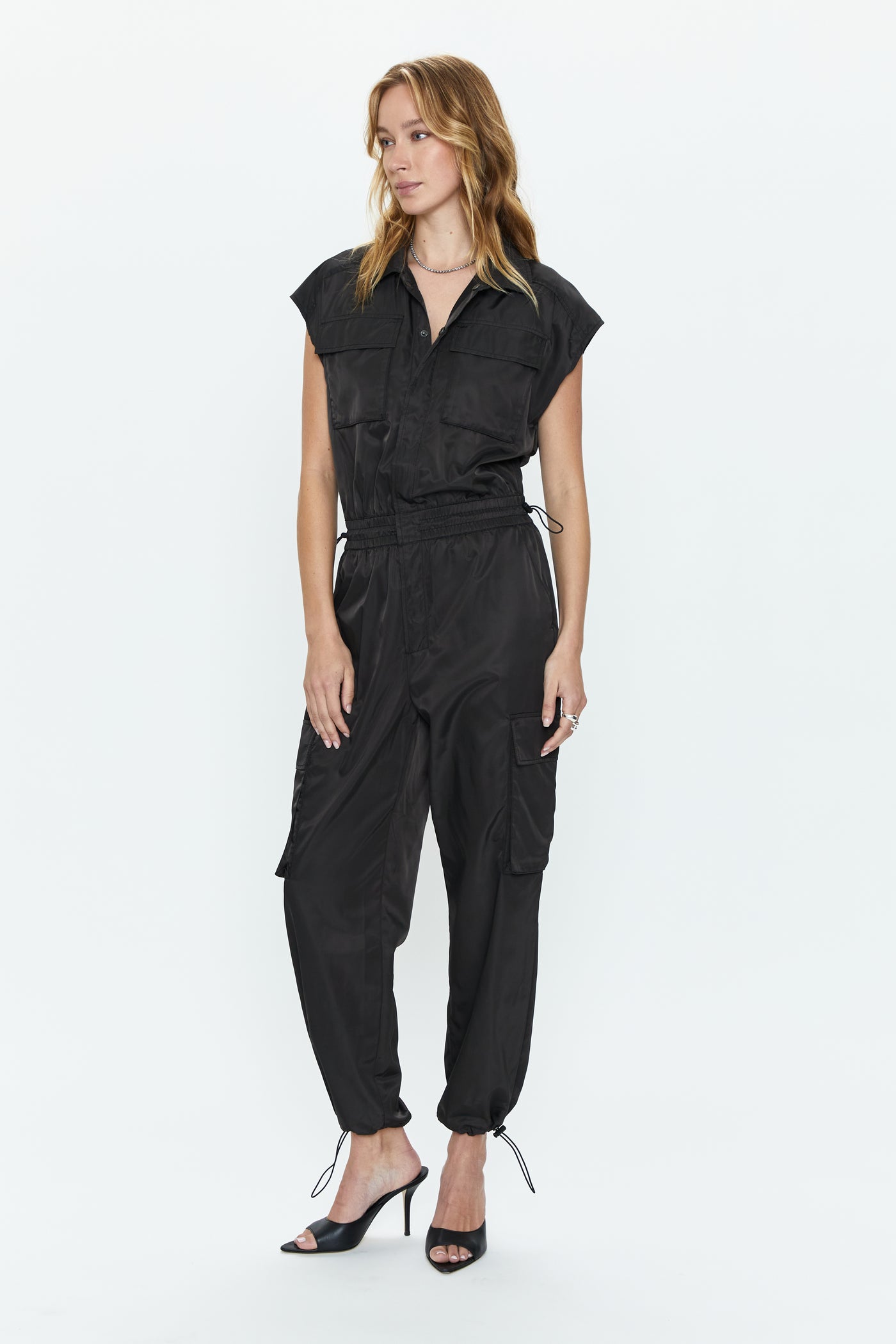 Jade Cargo Jumpsuit Black Pistola Denim