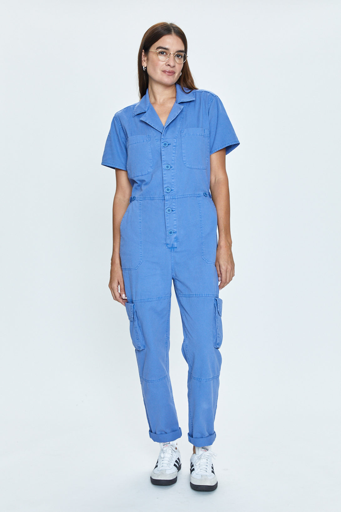 Grover Cargo Jumpsuit - Ocean Blue
