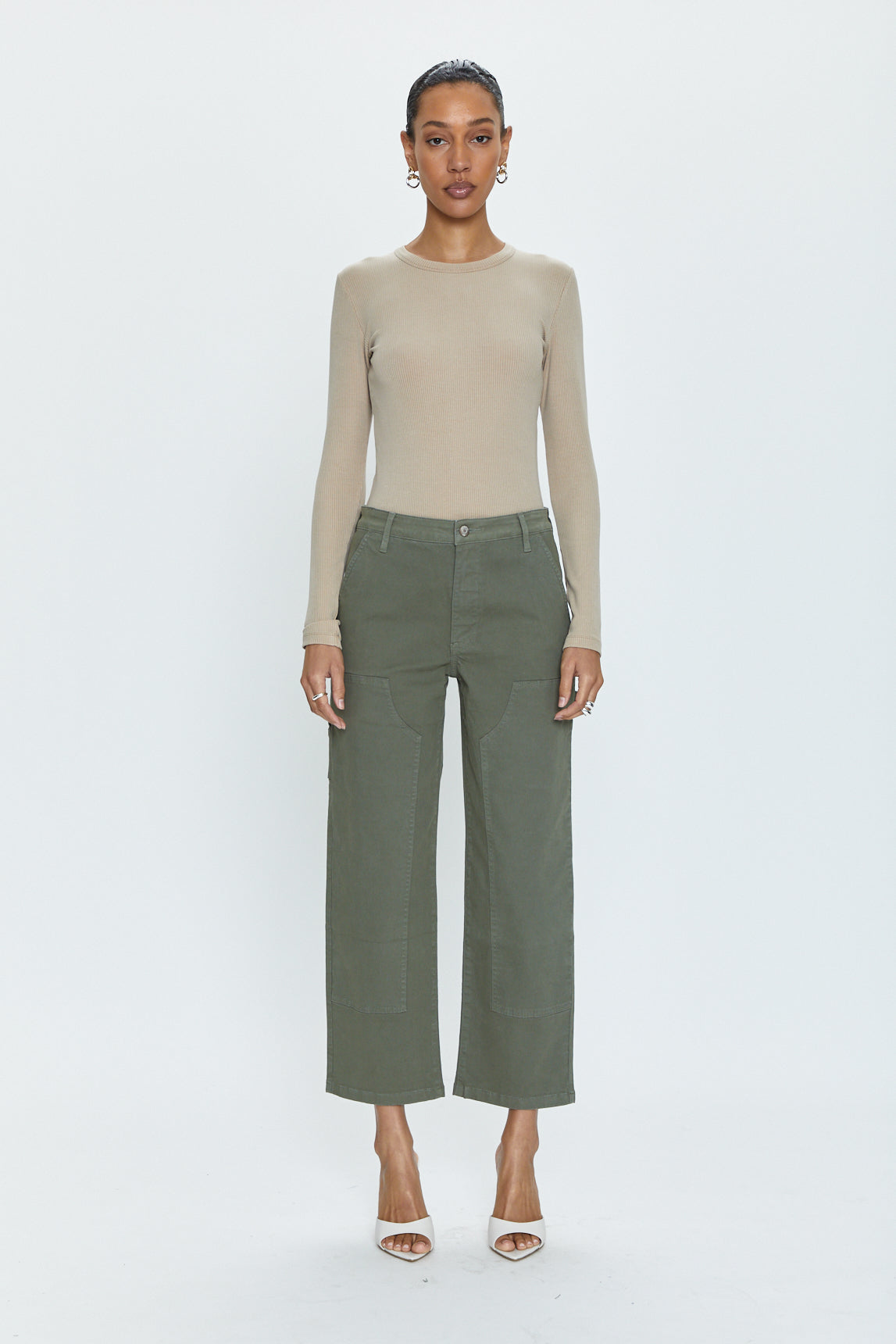 Ashton Straight Leg Utility Pant - Wild Fern