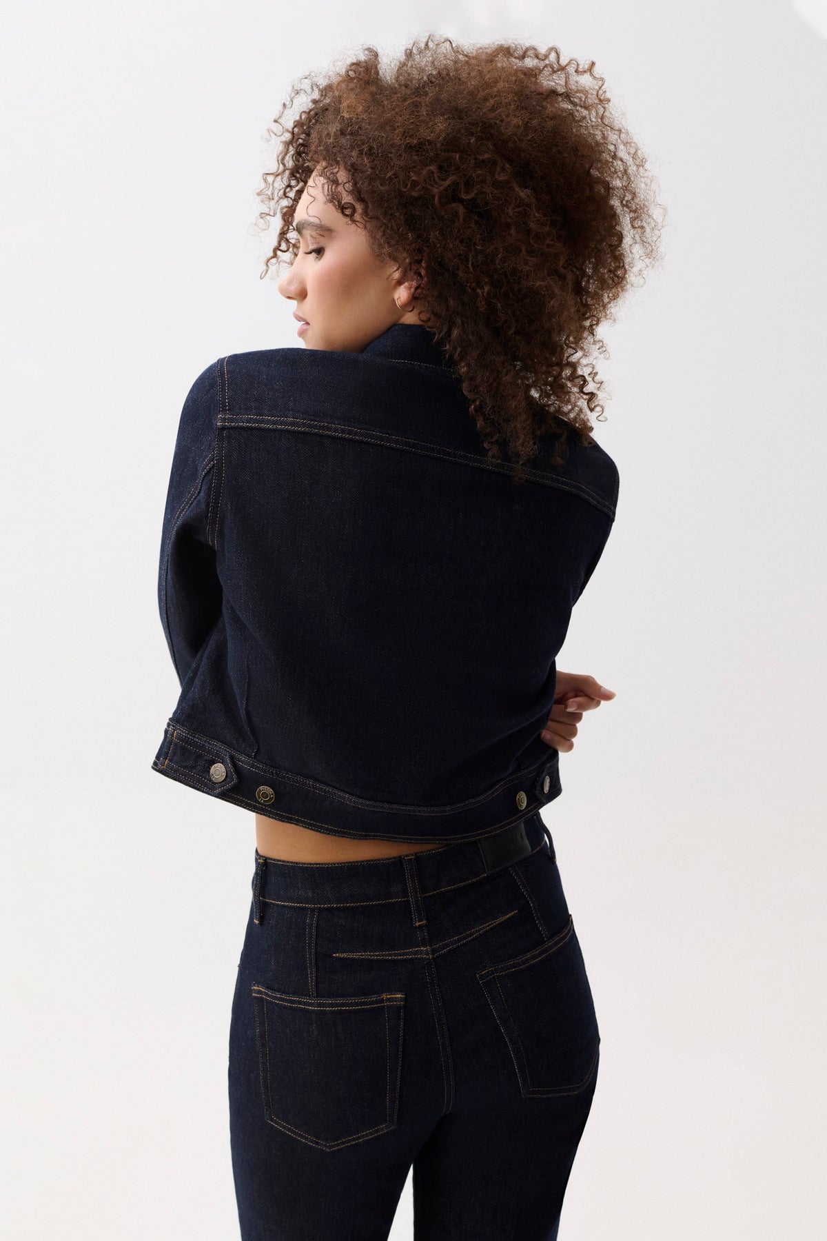 Leonie Cropped Denim Jacket - Nightfall
