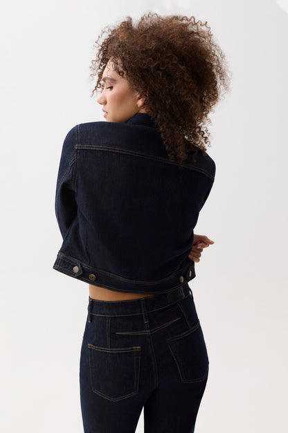 Leonie Cropped Denim Jacket - Nightfall