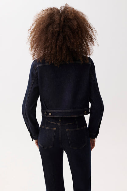 Leonie Cropped Denim Jacket - Nightfall