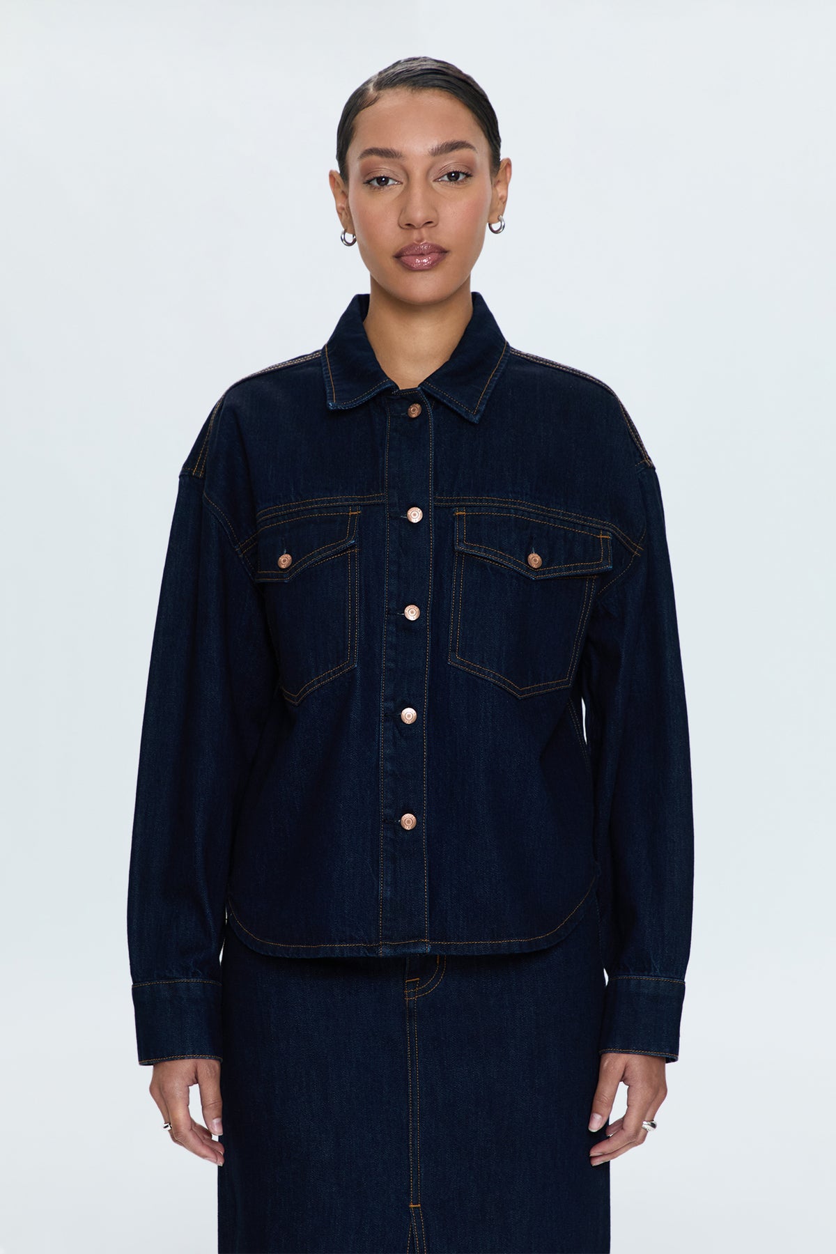Mandy Denim Shacket Countdown