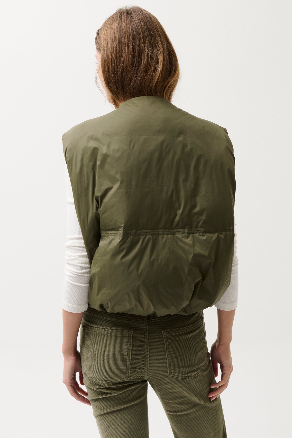 Catarina Nylon Puffer Vest - Ivy