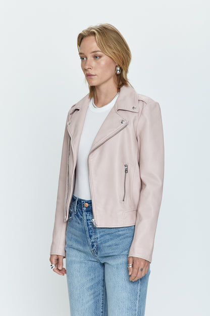 Nicolette Mod Moto Jacket - Mellow Rose