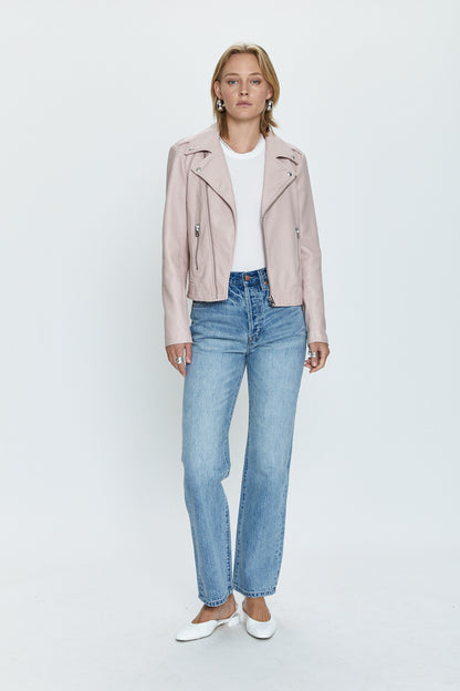 Nicolette Mod Moto Jacket - Mellow Rose