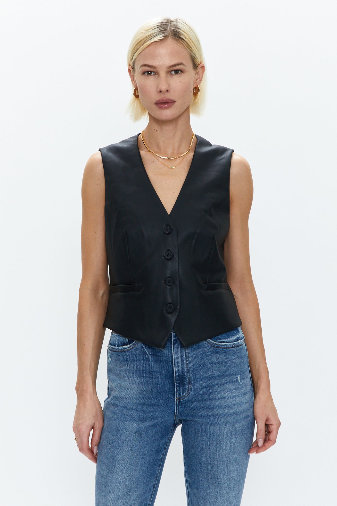 Vero Fitted Vest - Slate Black