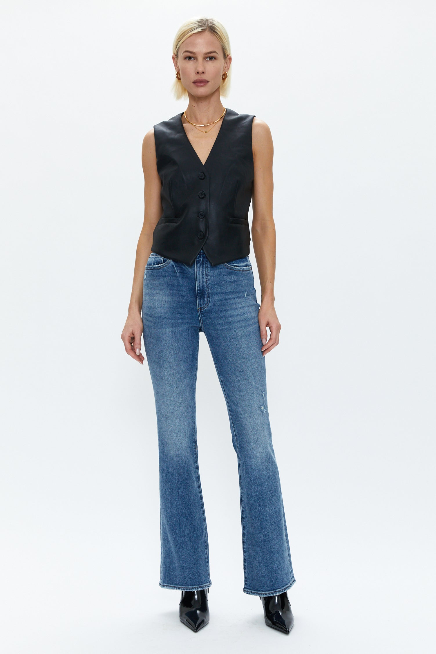 Vero Fitted Vest - Slate Black
