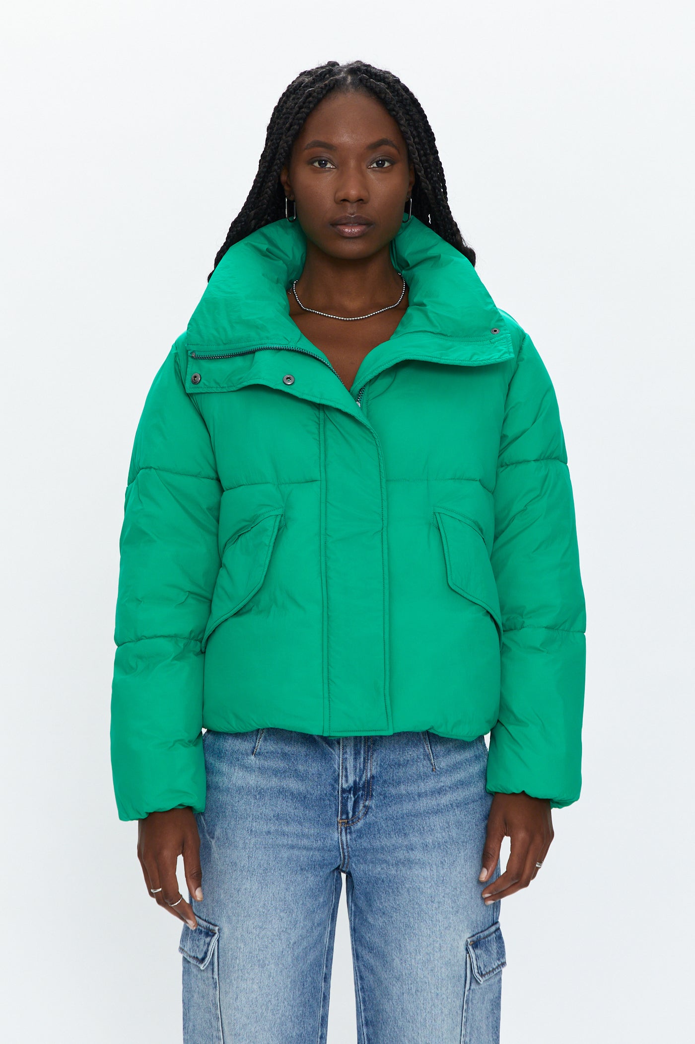 Green puffer jacket Clearance