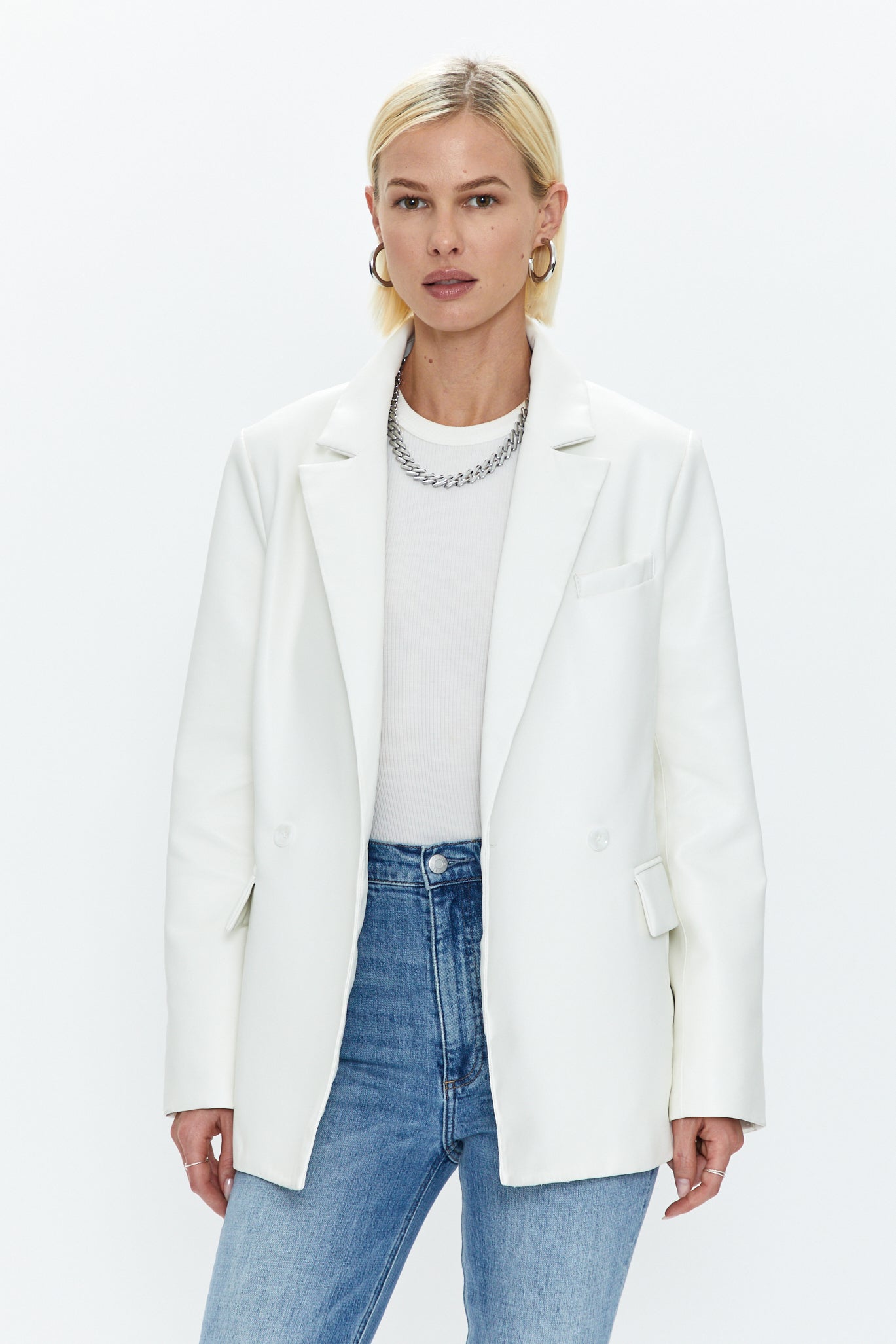 Joni Fitted Blazer - Ivory – Pistola Denim