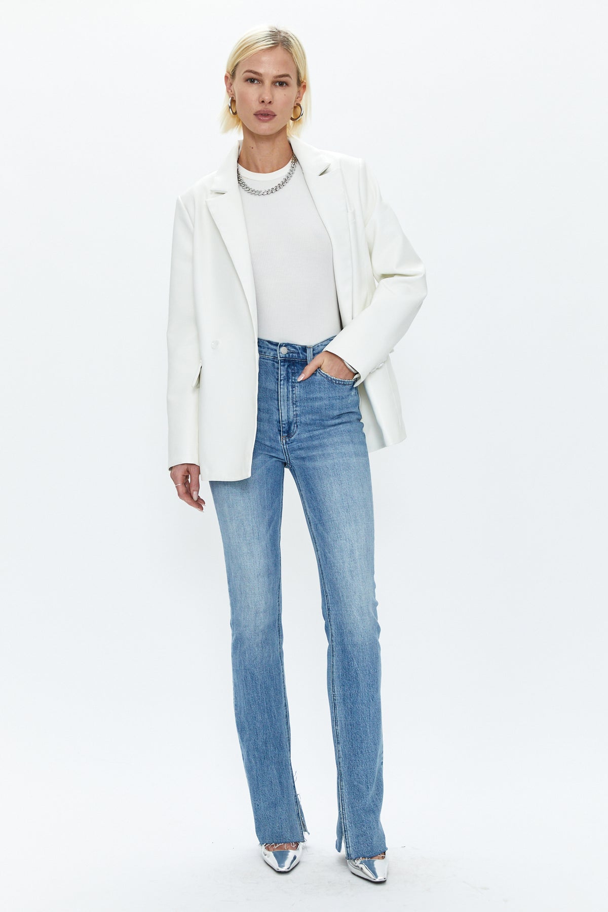 Joni Fitted Blazer - Ivory