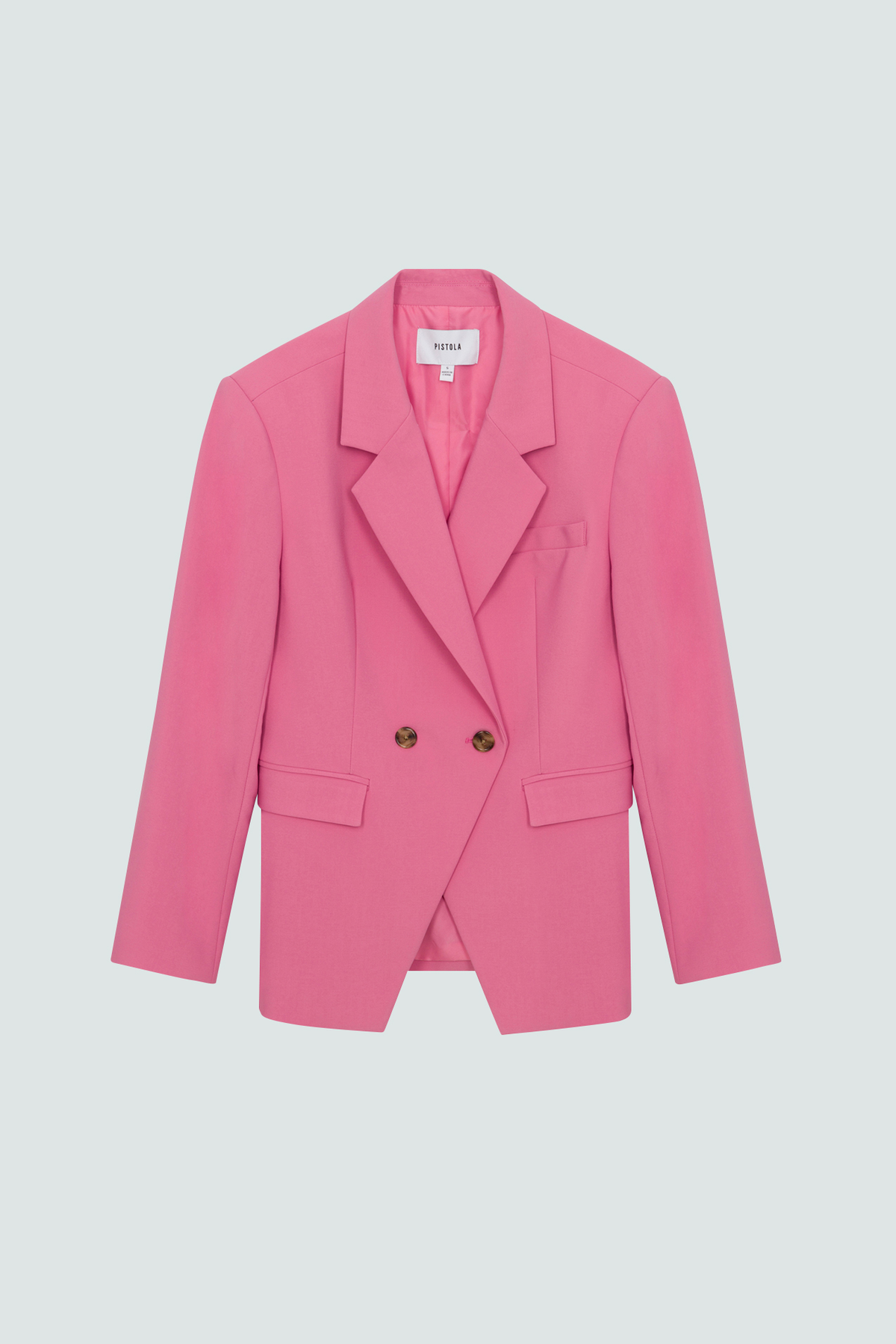 Remy Double Breasted Blazer - Pink Cosmos