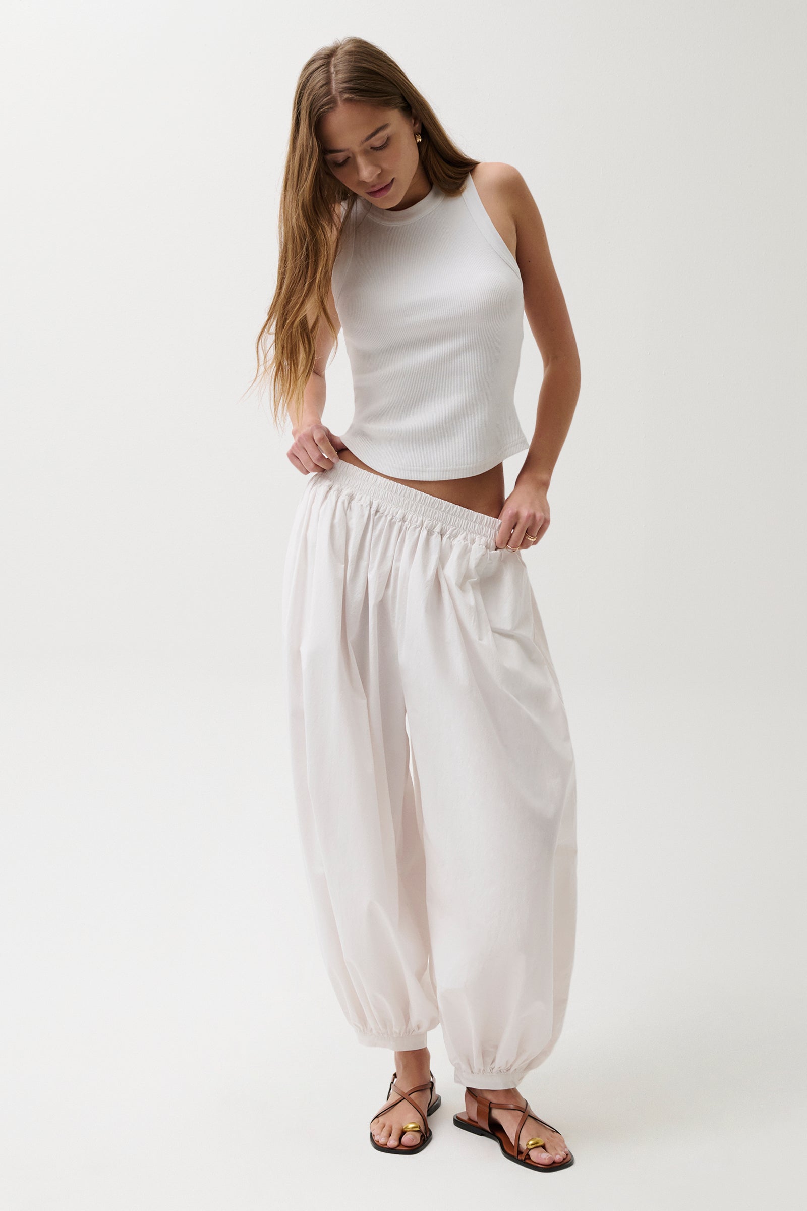 Liya Poplin Balloon Pant - Le Blanc – Pistola Denim