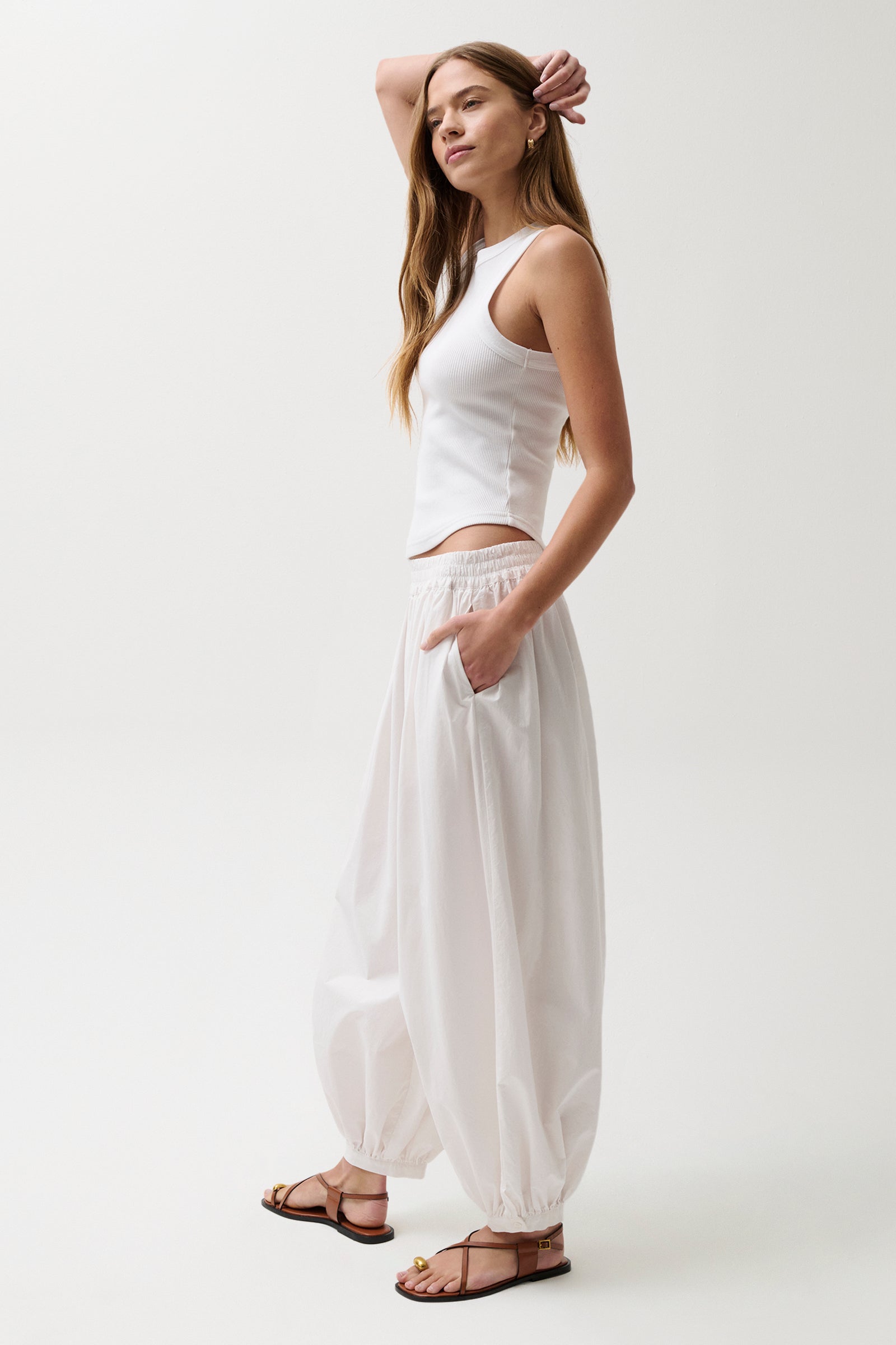 Liya Poplin Balloon Pant - Le Blanc – Pistola Denim