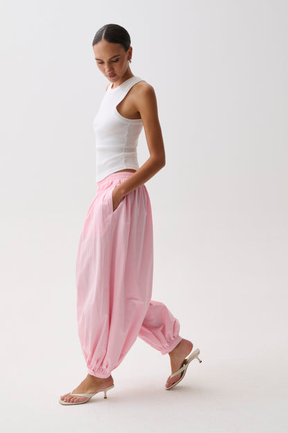 Liya Poplin Balloon Pant - Rosette