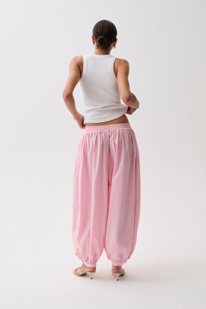 Liya Poplin Balloon Pant - Rosette