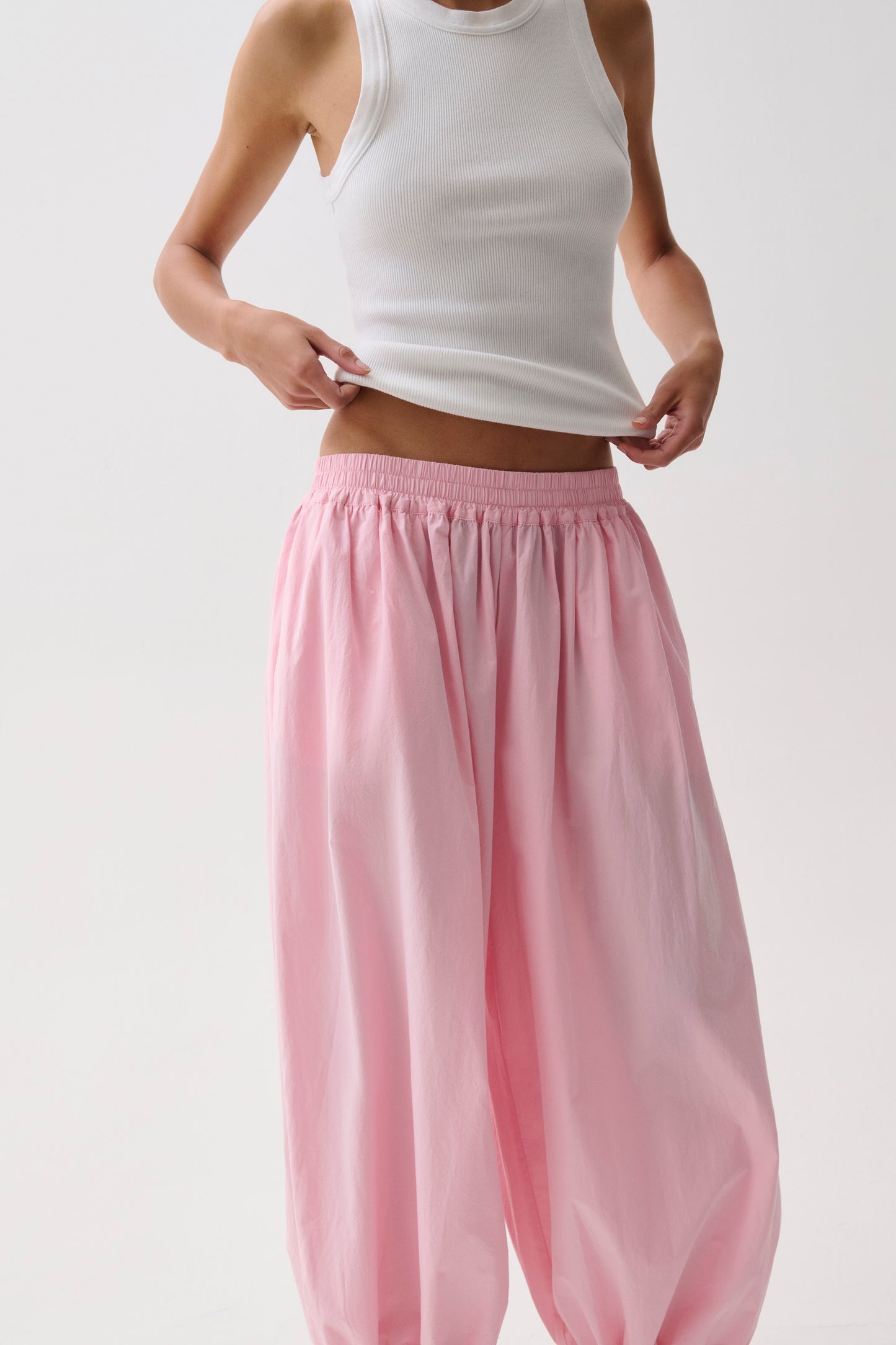 Liya Poplin Balloon Pant - Rosette