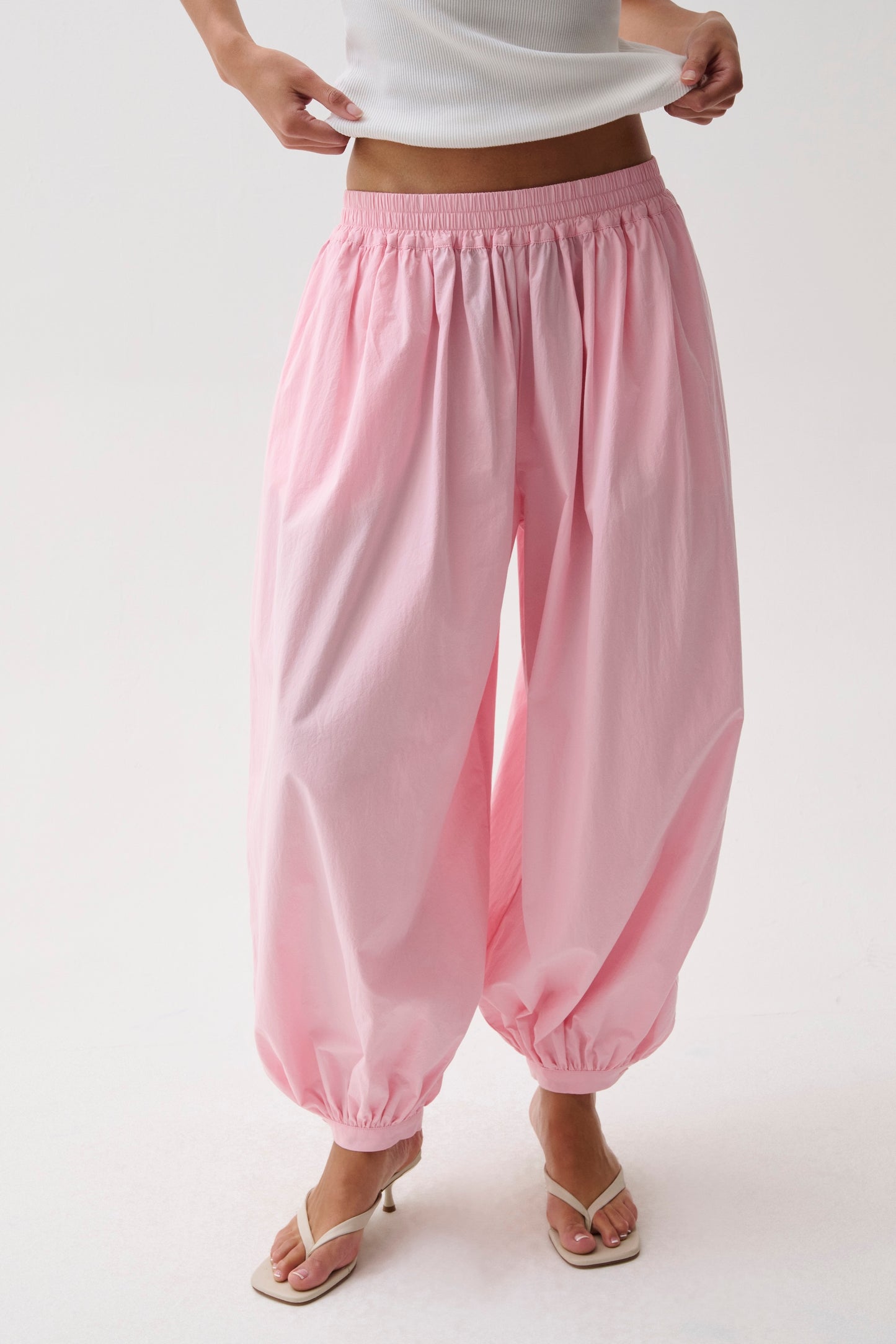 Liya Poplin Balloon Pant - Rosette