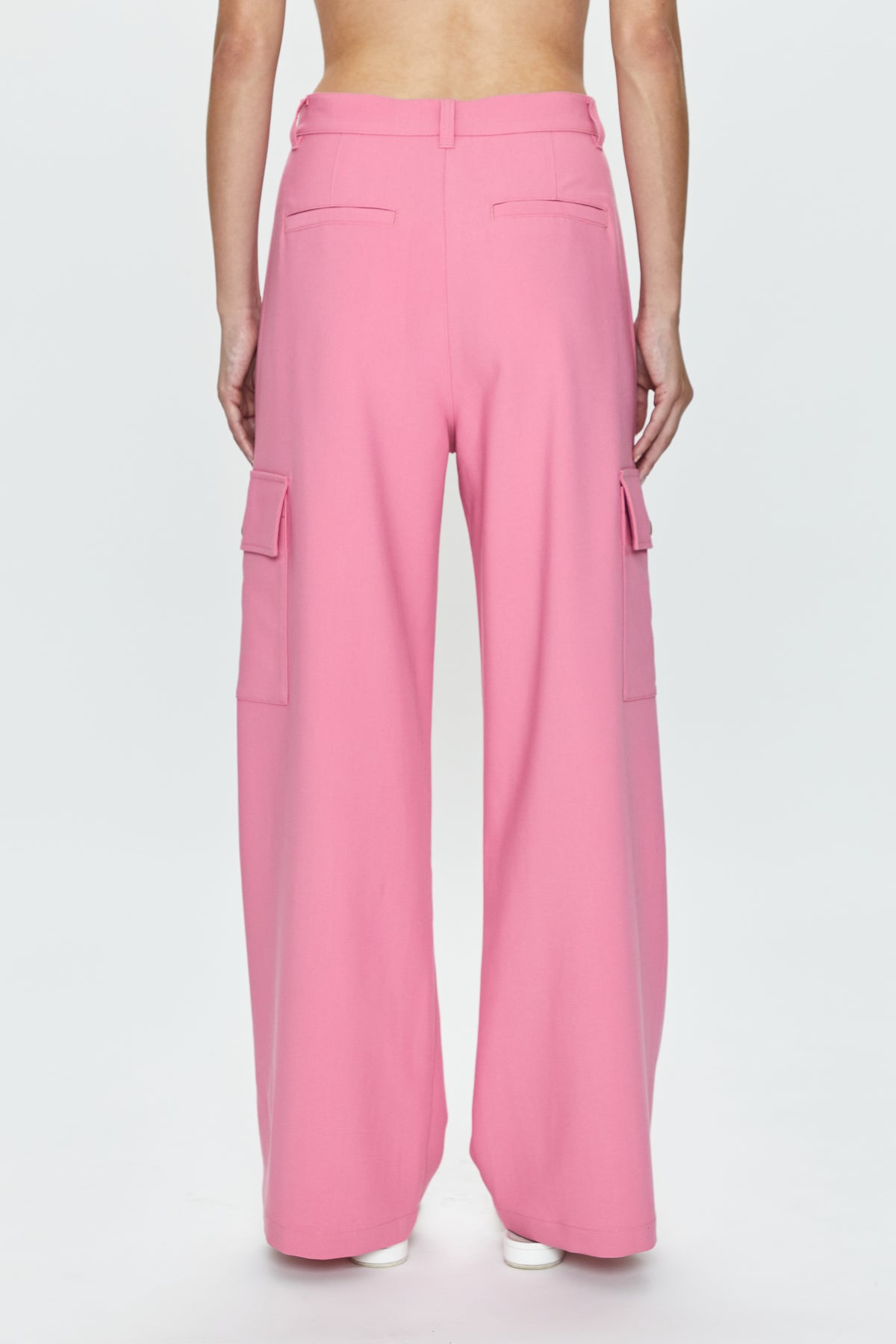Brynn High Rise Relaxed Cargo Trouser  - Pink Cosmos