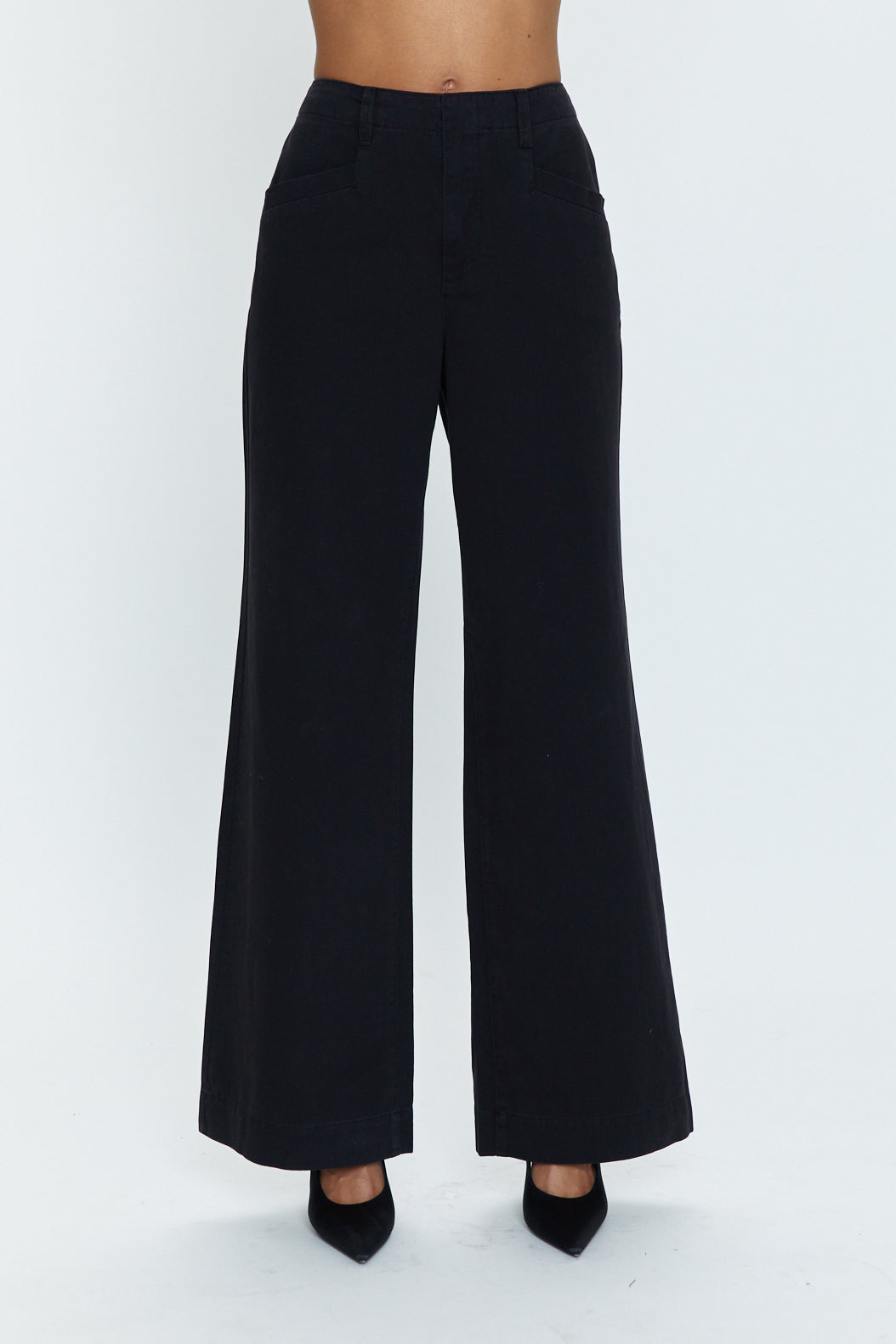 Jasmine High Rise Wide Leg Trouser - Black