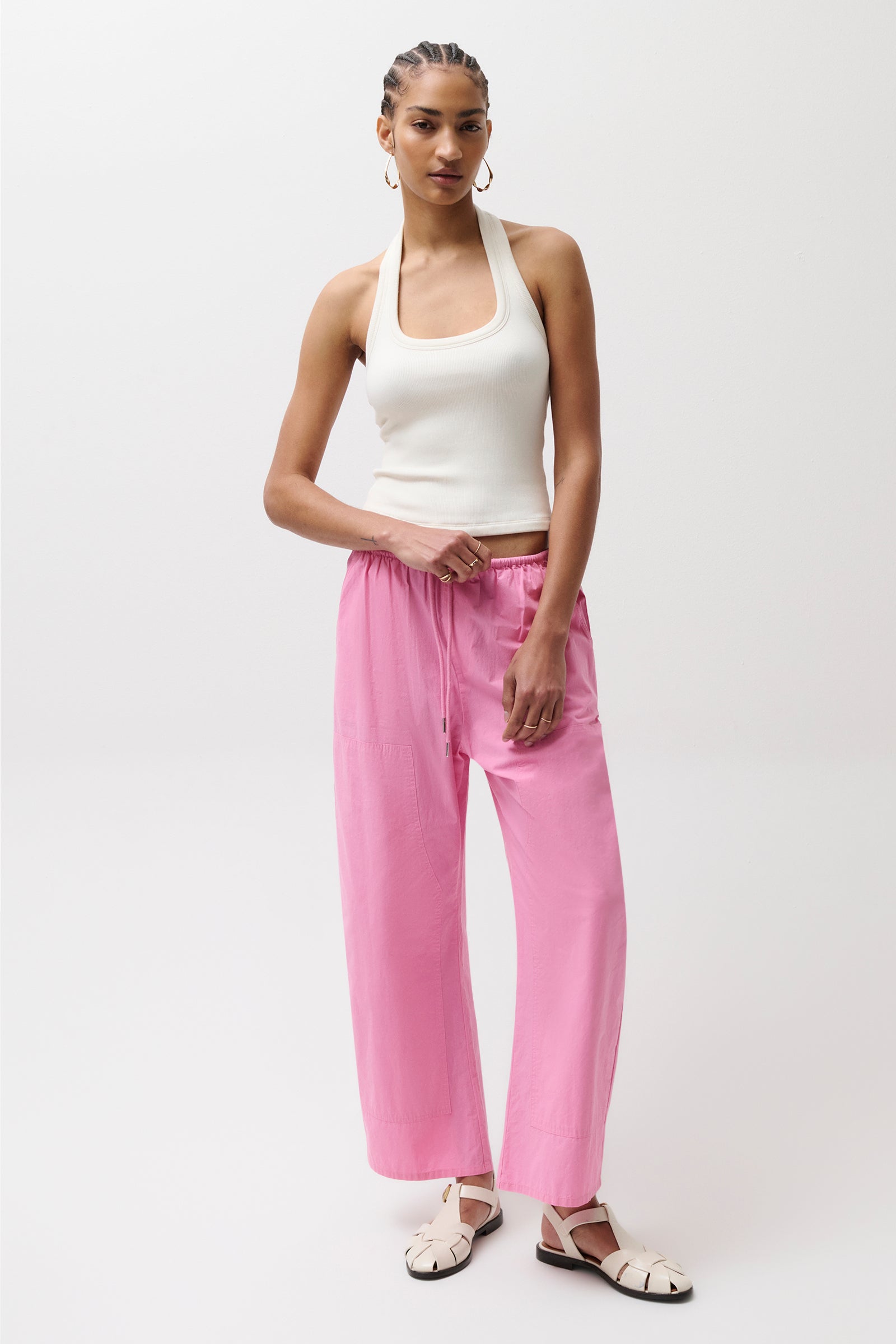 Theo Poplin Pant - Azalea – Pistola Denim Theo Poplin Pant - Azalea – Pistola Denim