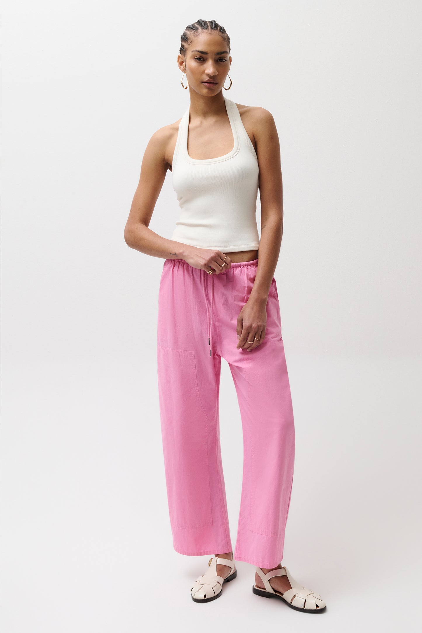 Theo Poplin Pant - Azalea