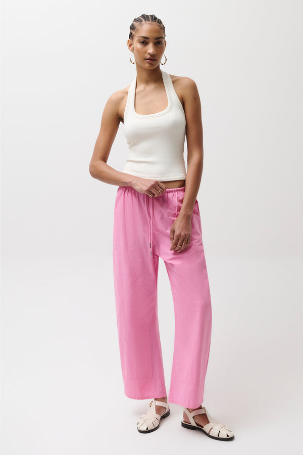 Theo Poplin Pant - Azalea