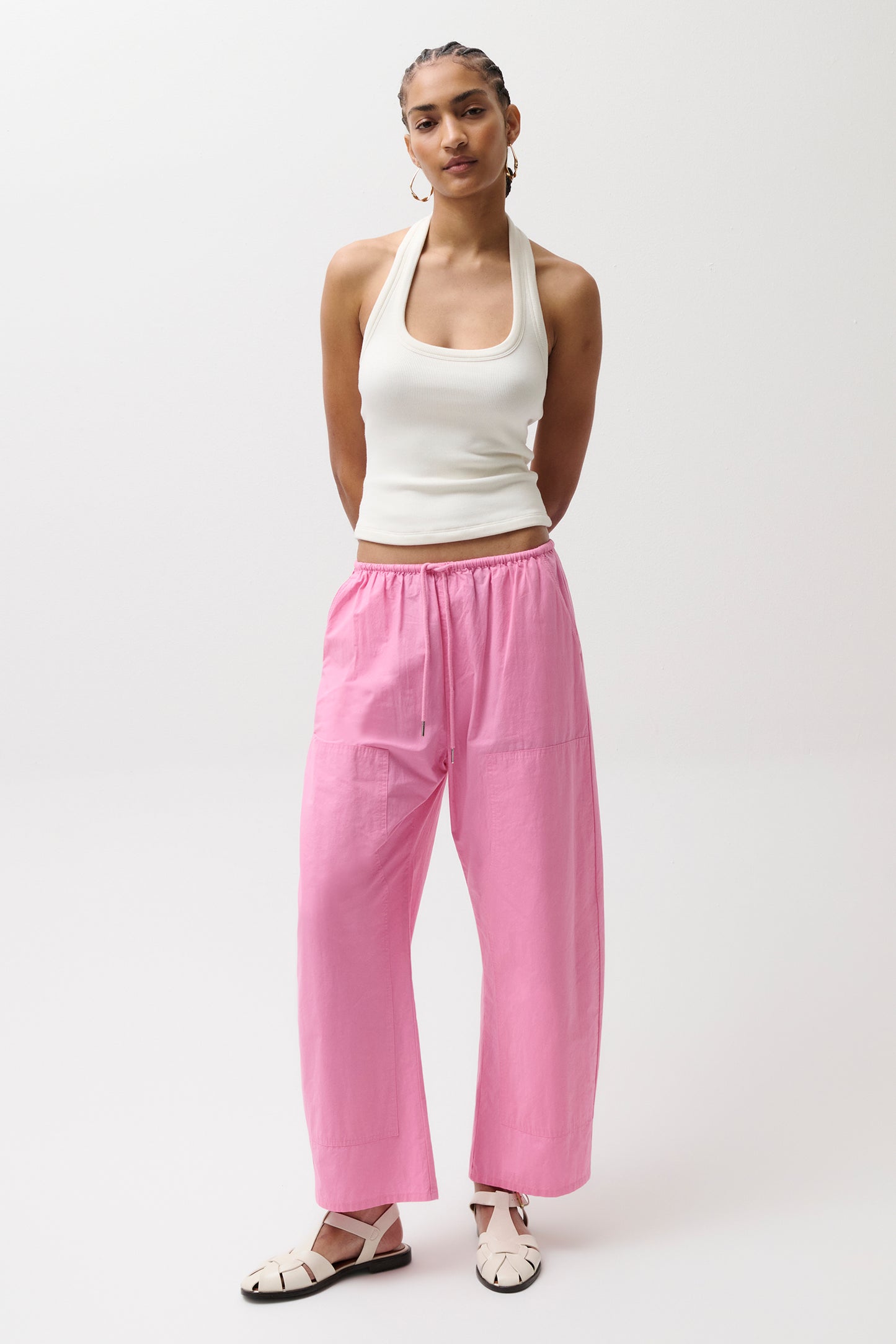 Theo Poplin Pant - Azalea