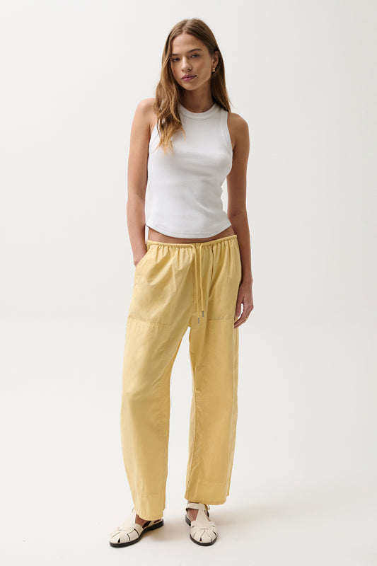 Theo Poplin Pant - Light Turmeric