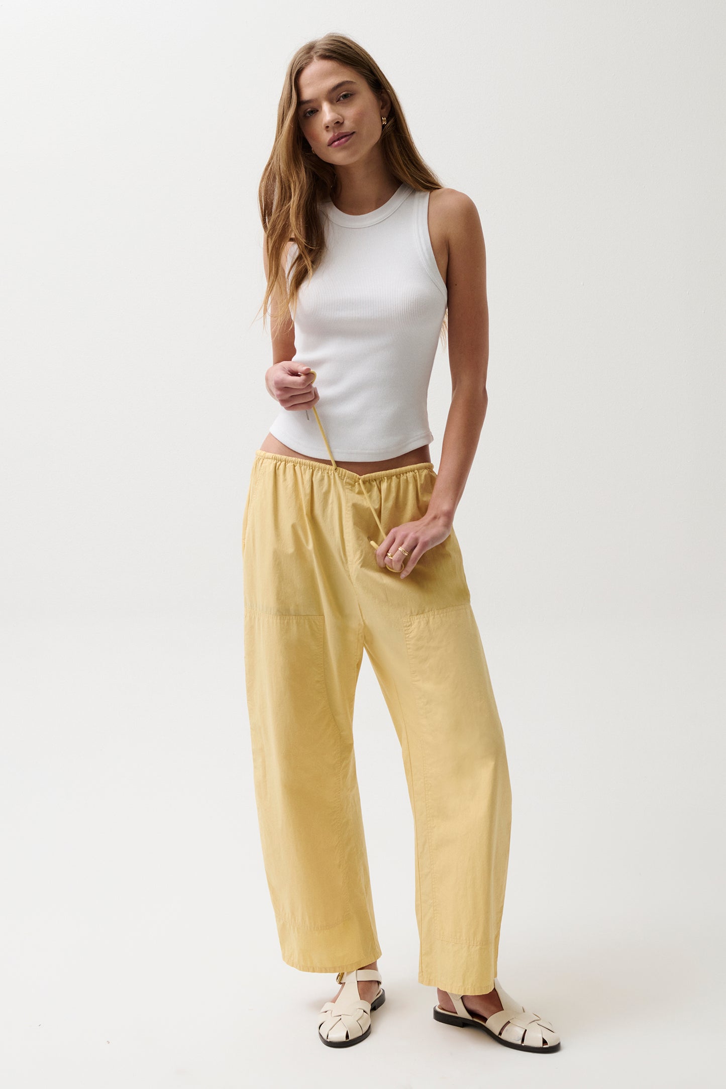 Theo Poplin Pant - Light Turmeric