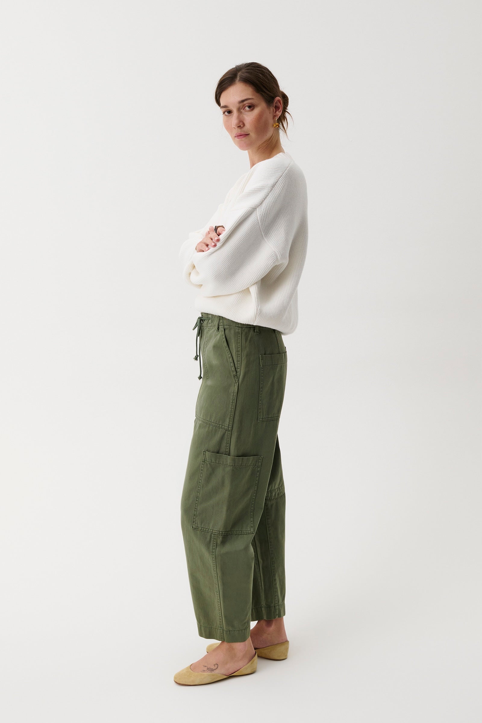 Sabrina Curved Utility Pants - Meadow – Pistola Denim