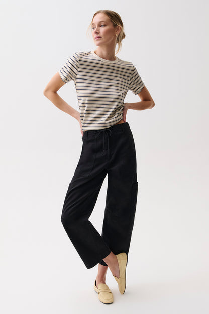 PETITE Sabrina Curved Utility Pants - Washed Black