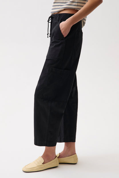 PETITE Sabrina Curved Utility Pants - Washed Black