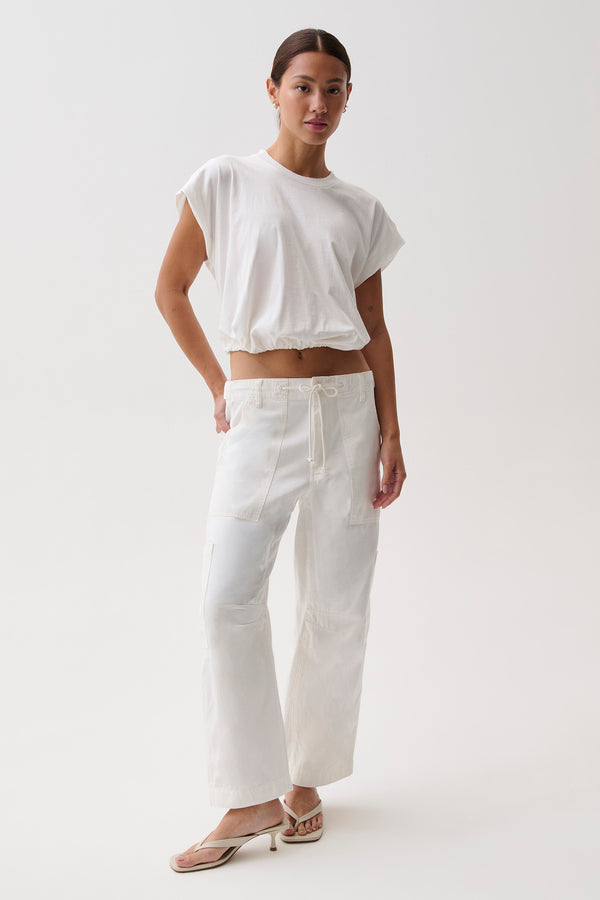 PETITE Sabrina Curved Utility Pants - White