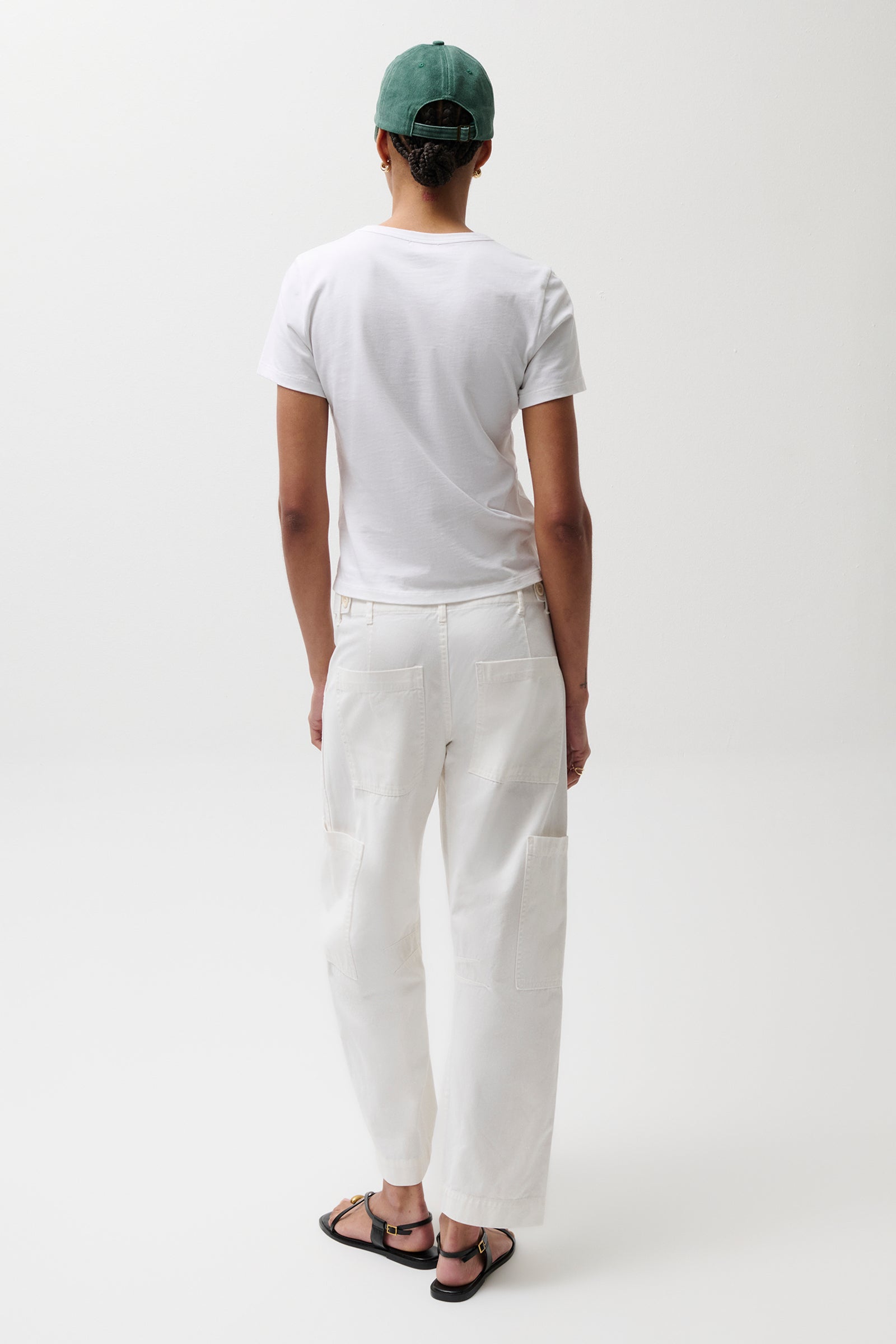 Sabrina Curved Utility Pants - White – Pistola Denim