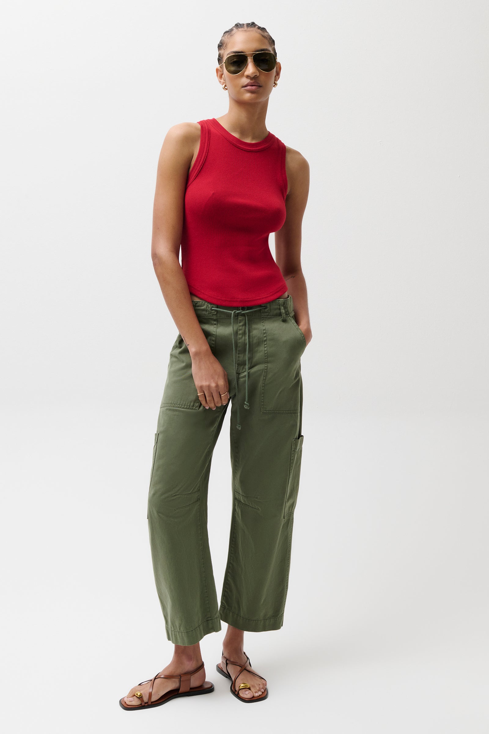 PETITE Sabrina Curved Utility Pants - Meadow – Pistola Denim
