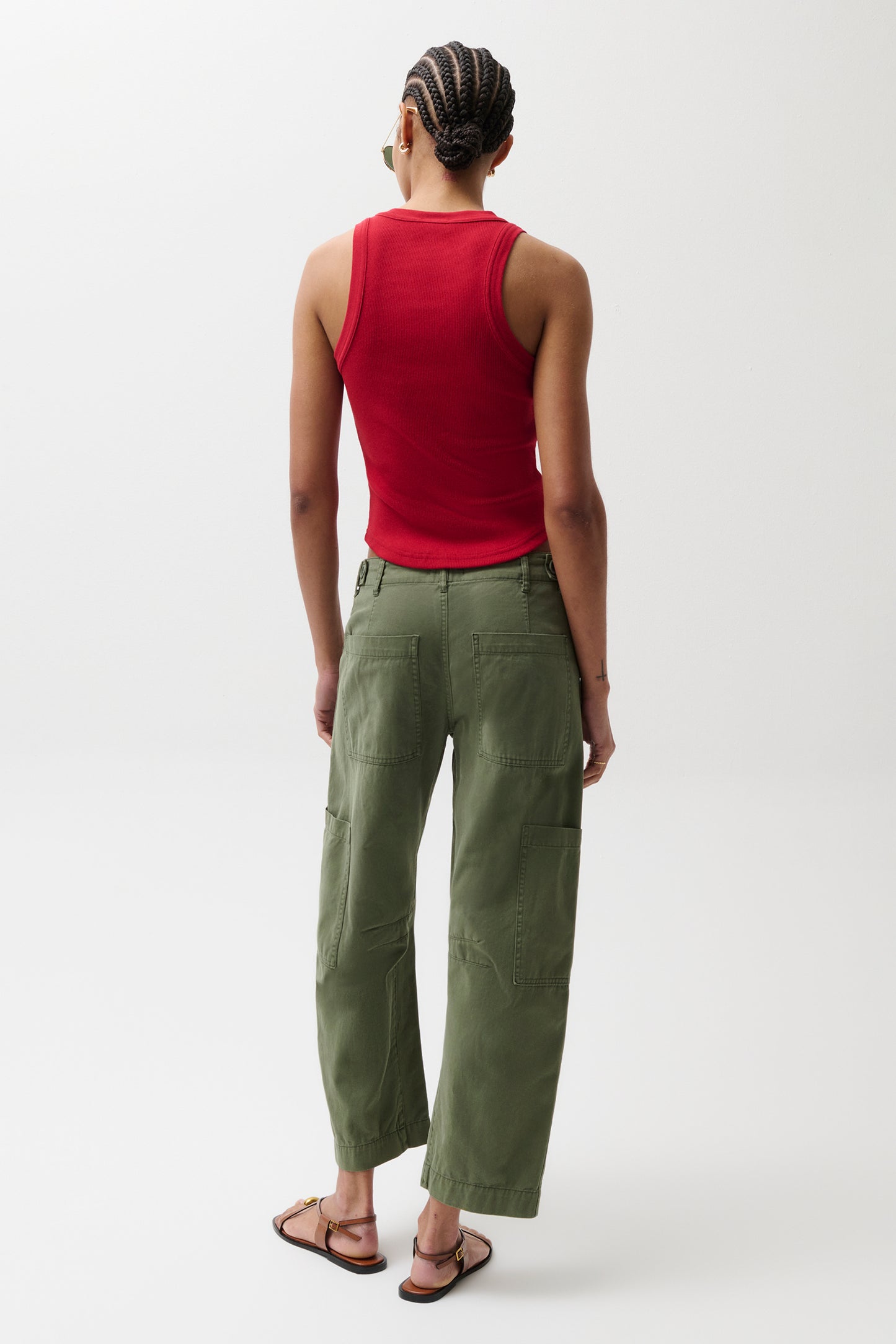Sabrina Curved Utility Pants - Meadow