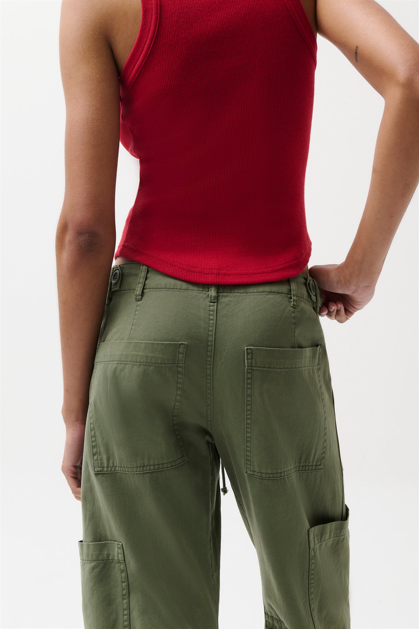 Sabrina Curved Utility Pants - Meadow