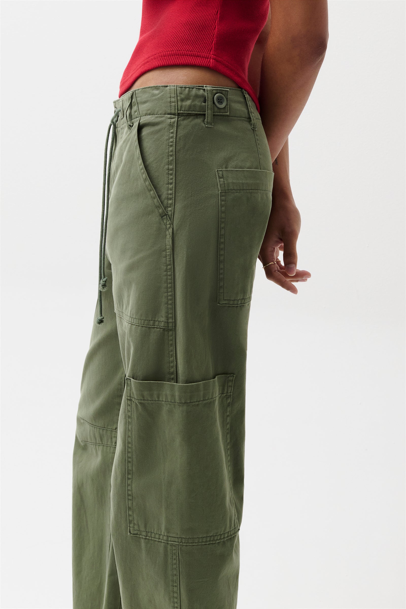 PETITE Sabrina Curved Utility Pants - Meadow – Pistola Denim