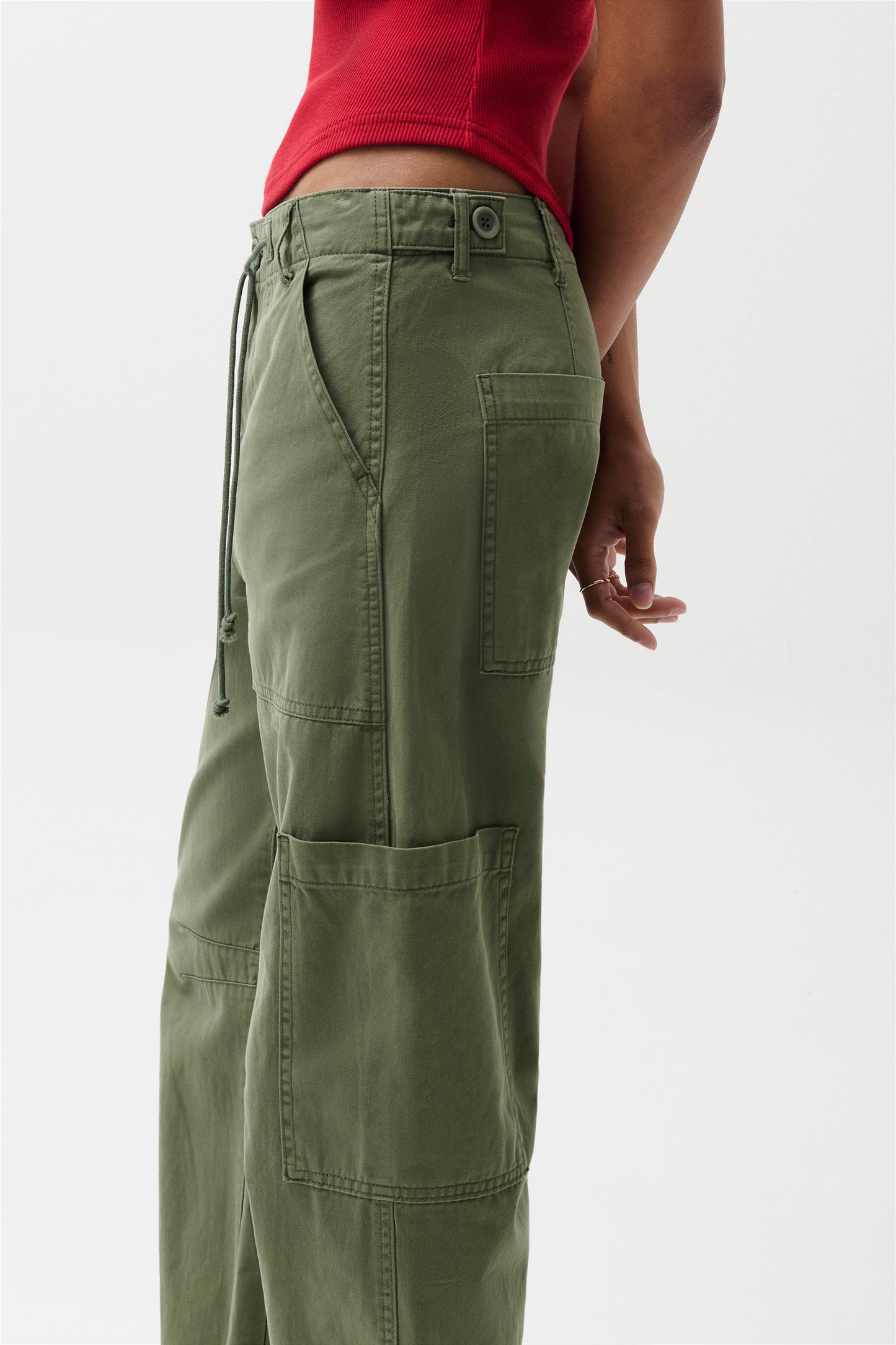 Sabrina Curved Utility Pants - Meadow